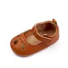 Sandálias Simples de Cor Sólida Vazadas para Menina Bebê, Sola Macia Antiderrapante Resistente ao Desgaste, Pequenos Sapatos de Couro para BBW3078