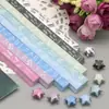 Estrela Cadente Desenho Animado Estrela da Sorte Pilha de Papel Estrela de Cinco Pontas Tiras Feitas à Mão Papel Especial Feito à Mão Material DIY
