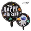 Balões de Alumínio Feliz Aniversário para Bolo 18 polegadas Bola Redonda de Aniversário Decoração de Atmosfera de Festa Balões de Alumínio
