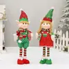 Venta Caliente Transfronteriza Muñeco Duende Navideño Coche de Trineo Postura Sentada Retráctil Decoración Navideña Pequeños Adornos