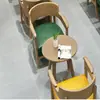 Conjunto de mesa e cadeira de café para influenciadores, área de descanso para loja de milk tea, salão de chá chinês de lazer, bar de livros, recepção e área de negociação com assentos de cartão