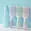 Peine de costillas arqueadas de placa grande para el hogar, especial para mujeres de cabello largo, parte superior alta del cráneo, forma esponjosa, peine curvo grande, peine para masaje del cuero cabelludo