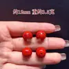 Arena roja natural de alto contenido seis palabras palabras verdaderas cuentas redondas arena voladora en el agua cuentas sueltas accesorios pulsera cinabrio lema de cinabrio venta al por mayor