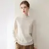 Suéter de cachemira para mujer de cuello medio alto, prêt-à-porter de primera línea, jersey de punto 100% cachemira pura, capa interior de alta gama