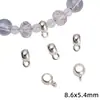 Aleación Estilo Chino Nuevo Separador de Tres Vías Perla Redonda Flor Mariposa Corazón Pequeño Colgante Hecho a Mano DIY Pulsera Collar Accesorios
