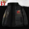 Nuevo Abrigo de Algodón con Cuello Alto y Bloques de Color de Pana de Venta Caliente Americana Ropa para Parejas Abrigo de Algodón Cálido a Prueba de Viento para Hombre Ropa de Invierno