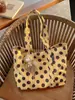 Bolsa de lona de gran capacidad para mujer, nuevo estilo 2026, bolso tote casual de lunares, bolso versátil para el día a día, bolso de mano, bolso de hombro