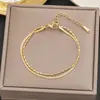 Cientos de Pulseras Meichen Europeas y Americanas Oro de 18K Titanio de Acero No Desvanecible Joyería de Mano Sencilla y Versátil de Moda Personalizada para Mujer