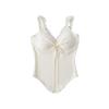 Estilo Lujuria Pura 2025 Encaje Halter Sexy Sexy Camisola Pequeña con Almohadillas para el Busto Top Delgado Plisado