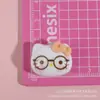 Accesorios de Resina de Gatito con Lazo Brillante Accesorios para Manualidades Pegamento de Crema Funda para Teléfono Móvil Pasador Diadema Llavero