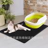 Tapete Extragrande de Doble Capa para Arena de Gato, Antidesprendible, Hueco, a Prueba de Salpicaduras, Lavable, Suministros para Inodoro con Control de Arena, Almohadilla Anticaída