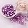 Perlas Perforadas de Colores Pulidas al Agua de Alto Brillo Perlas de Imitación de ABS Perforadas Cuentas Sueltas Accesorios para Joyería DIY