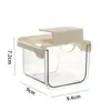 Caja de almacenamiento de espejo transparente, organizador de baño multifuncional extraíble para productos de maquillaje, discos desmaquillantes, lápiz labial y bastoncillos de algodón