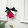 Popular Transfronteiriço Pingente Sino de Pelúcia para Árvore de Natal Decoração de Árvore de Natal Pingente Sino com Laço Decoração de Natal