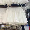 Amazon falda midi de cuadros con bloques de color para mujer, estilo petite, primavera 2025, nueva, anti-exposición, línea A, faldón abullonado