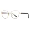 Gafas Anti-Luz Azul Transfronterizas 3193 Marco de Aleación Ligero y Resistente Estilo Cat-Eye Elegante Francés Gafas Ópticas para Mujer Que Modifican la Forma del Rostro