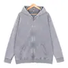 Venta Directa de Fábrica Sudadera Casual Deportiva para Exteriores con Bucle Grande Copo de Nieve 400g Peso Pesado Lavada Vintage con Cremallera