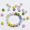 Accesorios de Joyería Hechos a Mano DIY Huevo Decorativo de Pascua Cuentas de Madera Bolsita de Materiales Hechos a Mano con Cuentas Festivas