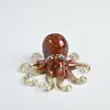 Grava de Cristal Natural Pegamento Pulpo Pulpo Calamar Escritorio Mesa Oficina Manualidades Adornos Exquisitos
