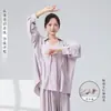 Ropa Diaria de Práctica para Estudiantes de Arte Estilo Nacional, Camisas Amplias para Cubrir, Ropa de Danza Clásica, Tops de Yoga Fluidos