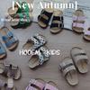 Nuevas Chanclas de Paja de Madera de Dos Hebillas de Verano 2024 para Niños Niñas Chanclas de Colores Brillantes Zapatos de Playa Sandalias Familiares