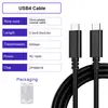 Cable Coaxial Tipo C USB4 4K 144Hz 40Gbps con Chip E-Marker