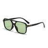 2024 nuevas gafas de sol de doble haz en forma de T, gafas de sol cuadradas de moda transfronterizas, gafas de sol vintage para hombres y mujeres