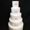 Bolo de espuma para lanche modelo decoração com pasta americana prática forma de bolo 4/6/8/ 10 polegadas base de bolo de espuma