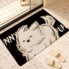 Secador de Cabelo Animal de Desenho Animado Cachorrinho Lama de Diatomáceas Banheiro Absorvente Antiderrapante Tapete de Chão Varanda de Casa Tapete Decorativo para Pés em estoque
