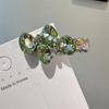 Horquilla de tamaño pequeño y sencillo de Corea del Sur, exquisita, con temperamento para niña, flequillo, clip lateral, lazo de cristal de imitación, clip de prensa, accesorios para el cabello, clip superior