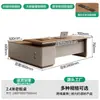 Mesa de chefe, mesa de escritório, mesa executiva estilo luxo leve creme, mesa de computador de escritório, conjunto de mesa e cadeira para escritório de espaço pequeno