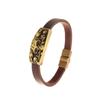 Pulsera de metal de cobre antiguo con calavera del infierno para hombre, joyería punk, gran oferta de comercio exterior