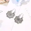 Comercio Transfronterizo Europeo y Americano Estilo Étnico Bohemio Pendientes Huecos Tallados Retro para Mujer Mayorista de Joyería Amazon Dubái