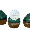 Decoración para Cupcakes de Navidad Estilo Transfronterizo Láser Marcado Suministros para Fiesta Navideña Disco Acrílico