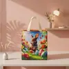 Sacolas laminadas de TNT mais vendidas internacionalmente, sacolas de praia da série coelhinho para crianças, sacolas de presente para aniversários infantis
