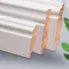 Zoclo de Madera Maciza de Longan Estilo Americano Blanco Estilo Francés Zoclo Pintado Estilo Europeo Línea de Madera Ultrancha de Lujo Ligero