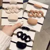 Elástico para Cabelo Cor de Chá com Leite Acessório de Cabelo Coreano Headband Corda de Cabelo Elegante Elástico de Cabelo Acrílico Atacado Não Danifica o Cabelo
