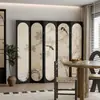 Biombo estilo chino para sala de estar, dormitorio y entrada; Pared plegable móvil; Pintura de Paisaje de Oficina; Biombo Estilo Antiguo