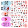 Pegatinas de manicura calientes transfronterizas ins Día de San Valentín amor letras en inglés flecha de cupido rosa pegatinas adhesivas