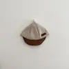 Gorra de béisbol infantil de ala suave, sombrero de rayas versátil de moda ins estilo coreano para niños pequeños, sombrero de sol para bebé, producto de nicho transfronterizo