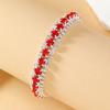Pulsera Pequeña Fresca para Mujer Multicolor Cristal de Imitación Lujo Estilo Bohemio Estilo Ins Normcore Versátil Pulsera de Aleación