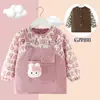 Abrigo para niños bebé anti-vestir impermeable anti-suciedad blusa ropa protectora niñas niños otoño e invierno manga larga babero para bebé falda
