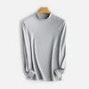 Tops Cálidos para Hombre para Otoño e Invierno, Nueva Capa Interior de Forro Polar Cepillado Auto-Calentable de Acrílico, Camisa Base de Manga Larga Ajustada al Cuerpo con Cuello Medio Alto para Hombre