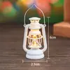 Lanterna de pônei vintage lâmpada de vela eletrônica luz noturna LED lanterna de querosene de Natal externa lanterna de vento portátil lanterna pequena