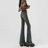 Jeans Vintage de Tiro Alto Sizzling para Mujer 2025 Primavera Nuevo Otoño Pequeño Estiramiento Adelgazantes Acampanados con Flecos