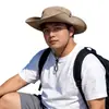 Sombrero de Pescador de Mezclilla de Talla Grande para Hombre, Protección Solar para Exteriores, Sombrero de Senderismo de Ala Ancha, Nuevo Modelo 2026, Sombrero con Visera para Adelgazar el Rostro
