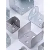 Clip de sujeción en forma de U, accesorios para barandilla, garantía de dos vías, garantía de tres vías, soporte de sujeción, conector para barandilla de tubo cuadrado de acero galvanizado.