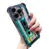 Estojo de Celular Apple 17Promax TPU Estiloso Retrô Toca-fitas Ip16/15 Anti-Colisão nos Quatro Cantos Capa Protetora Galvanizada