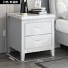Mesita de noche de madera maciza estilo chino con cerradura, mueble de almacenamiento para dormitorio en casa, instalación de mueble de almacenamiento de mesita de noche simple y moderno