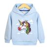 Suéter con capucha para niña de unicornio 2022 nuevo otoño ropa para niños top casual para niños abrigo de moda de primavera y otoño